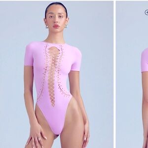 Lace up bodysuit NWT